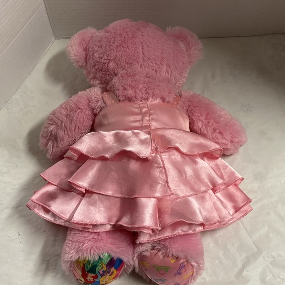 Build a Bear Workshop Pink Disney Princess Bear Pink Sequin Dress Soft Plush - Picture 4 of 9